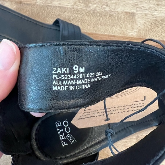 NWT Women’s Frye and Co. Zaki Heeled Ankle Strap Vegan Leather Sandals Size 9 - Picture 2 of 5